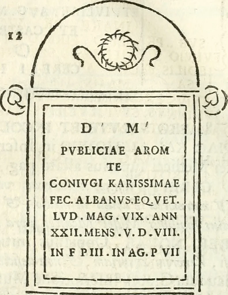 An illustration from Inscriptiones antiqvae in Etrvriae vrbibvs exstantes, 1727, leaf 255