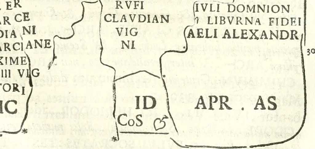An illustration from Inscriptiones antiqvae in Etrvriae vrbibvs exstantes, 1727, leaf 256