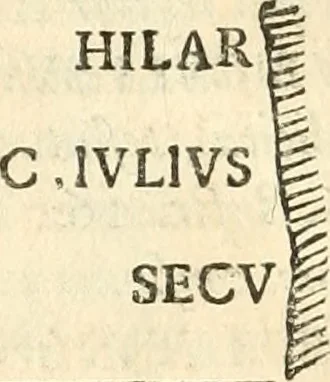 An illustration from Inscriptiones antiqvae in Etrvriae vrbibvs exstantes, 1727, leaf 283