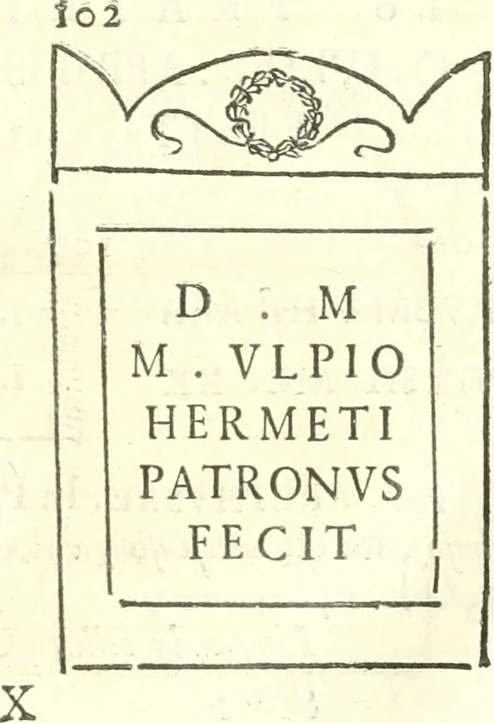 An illustration from Inscriptiones antiqvae in Etrvriae vrbibvs exstantes, 1727, leaf 292