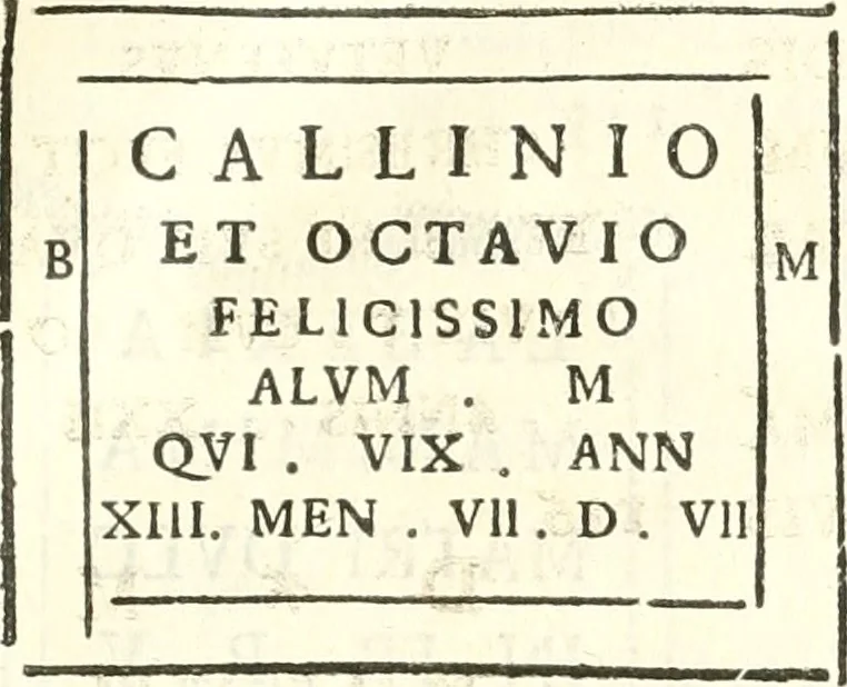 An illustration from Inscriptiones antiqvae in Etrvriae vrbibvs exstantes, 1727, leaf 296