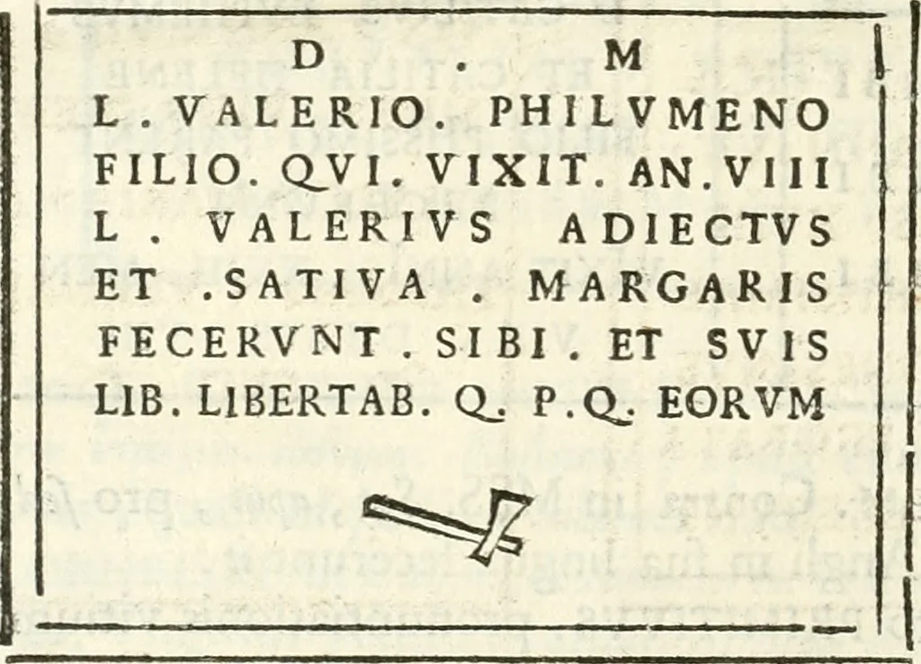 An illustration from Inscriptiones antiqvae in Etrvriae vrbibvs exstantes, 1727, leaf 333