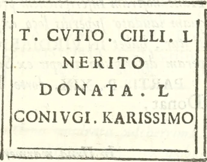 An illustration from Inscriptiones antiqvae in Etrvriae vrbibvs exstantes, 1727, leaf 358