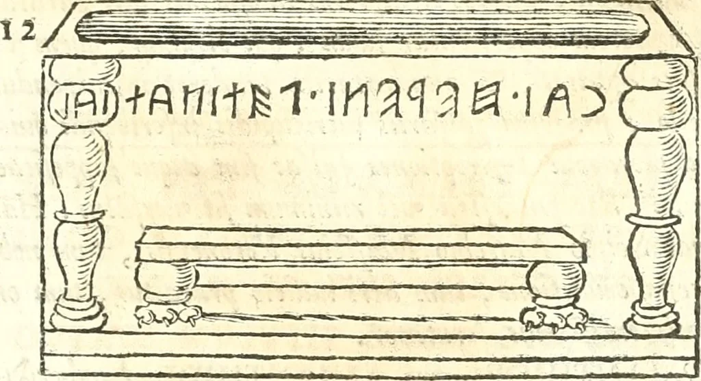 An illustration from Inscriptiones antiqvae in Etrvriae vrbibvs exstantes, 1727, leaf 408