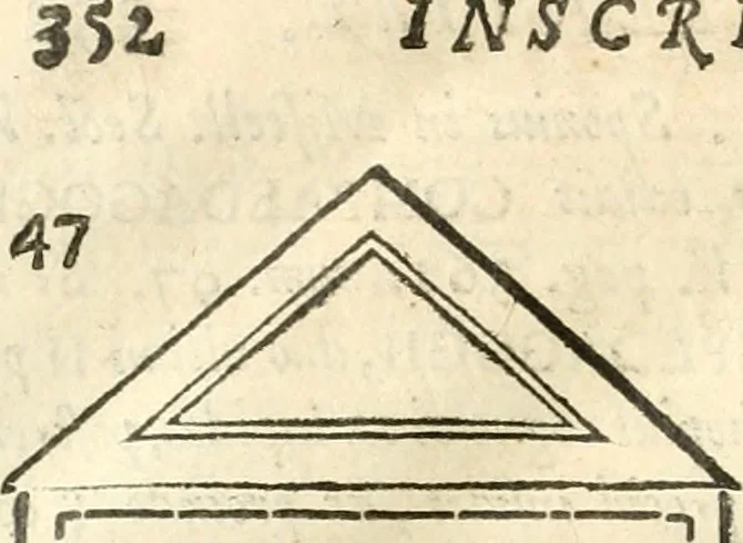 An illustration from Inscriptiones antiqvae in Etrvriae vrbibvs exstantes, 1727, leaf 485