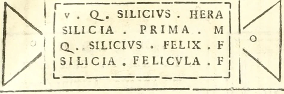 An illustration from Inscriptiones antiqvae in Etrvriae vrbibvs exstantes, 1727, leaf 486