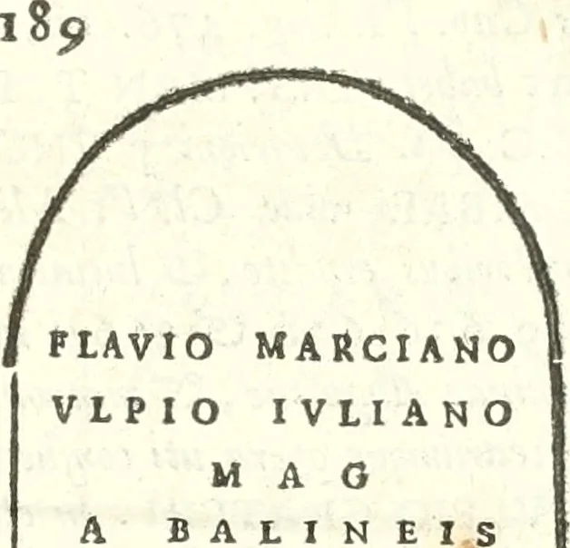 An illustration from Inscriptiones antiqvae in Etrvriae vrbibvs exstantes, 1727, leaf 532