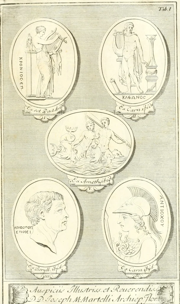 An illustration from Inscriptiones antiqvae in Etrvriae vrbibvs exstantes, 1727, leaf 92