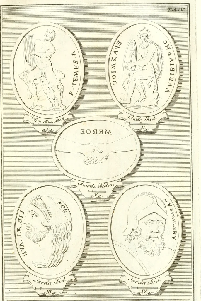 An illustration from Inscriptiones antiqvae in Etrvriae vrbibvs exstantes, 1727, leaf 98