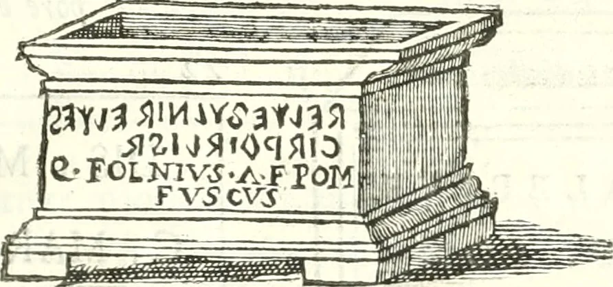 An illustration from Inscriptiones antiqvae in Etrvriae vrbibvs exstantes, 1727, leaf 320