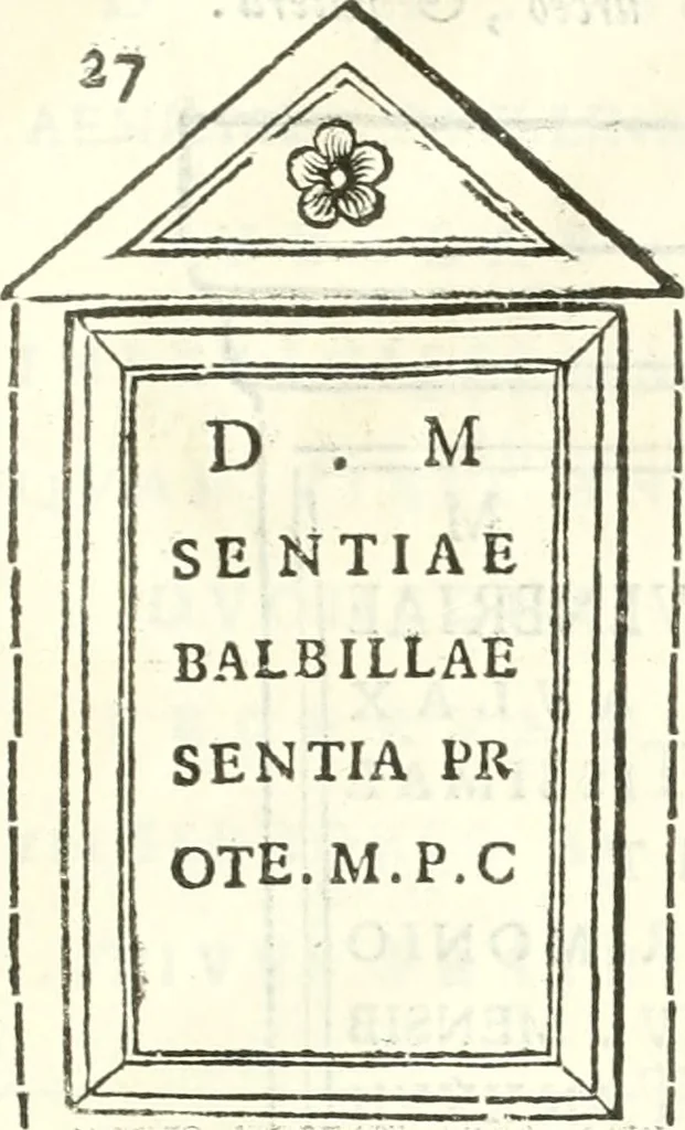 An illustration from Inscriptiones antiqvae in Etrvriae vrbibvs exstantes, 1727, leaf 438