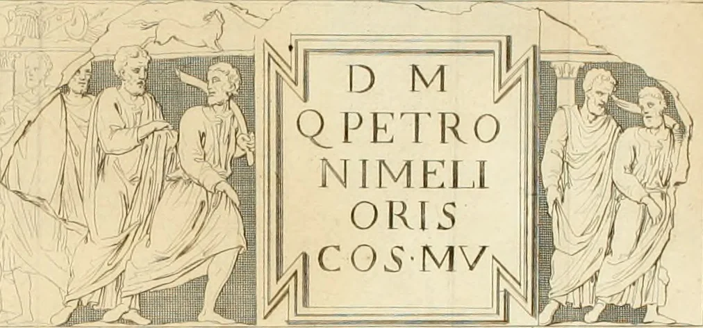 An illustration from Inscriptiones antiqvae in Etrvriae vrbibvs exstantes, 1727, leaf 501