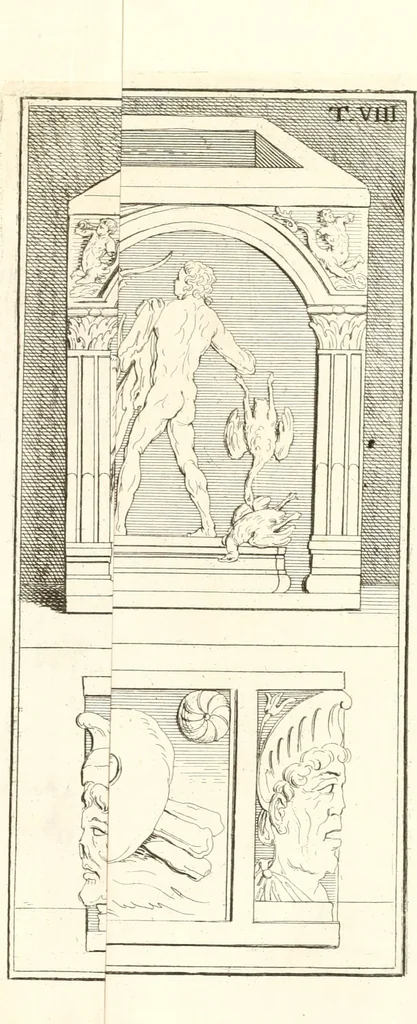 An illustration from Inscriptiones antiqvae in Etrvriae vrbibvs exstantes, 1727, leaf 502