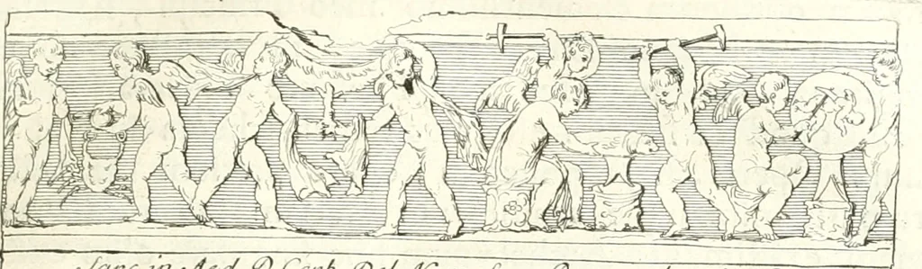 An illustration from Inscriptiones antiqvae in Etrvriae vrbibvs exstantes, 1727, leaf 160