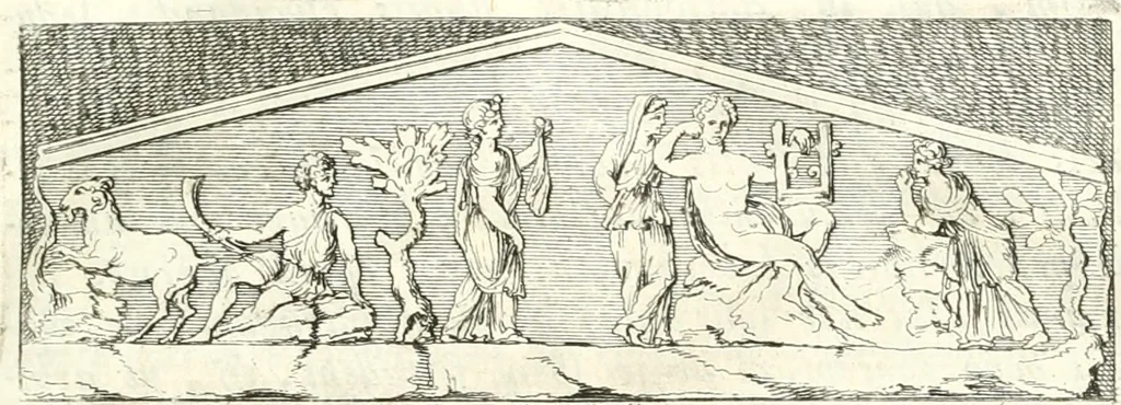 An illustration from Inscriptiones antiqvae in Etrvriae vrbibvs exstantes, 1727, leaf 18