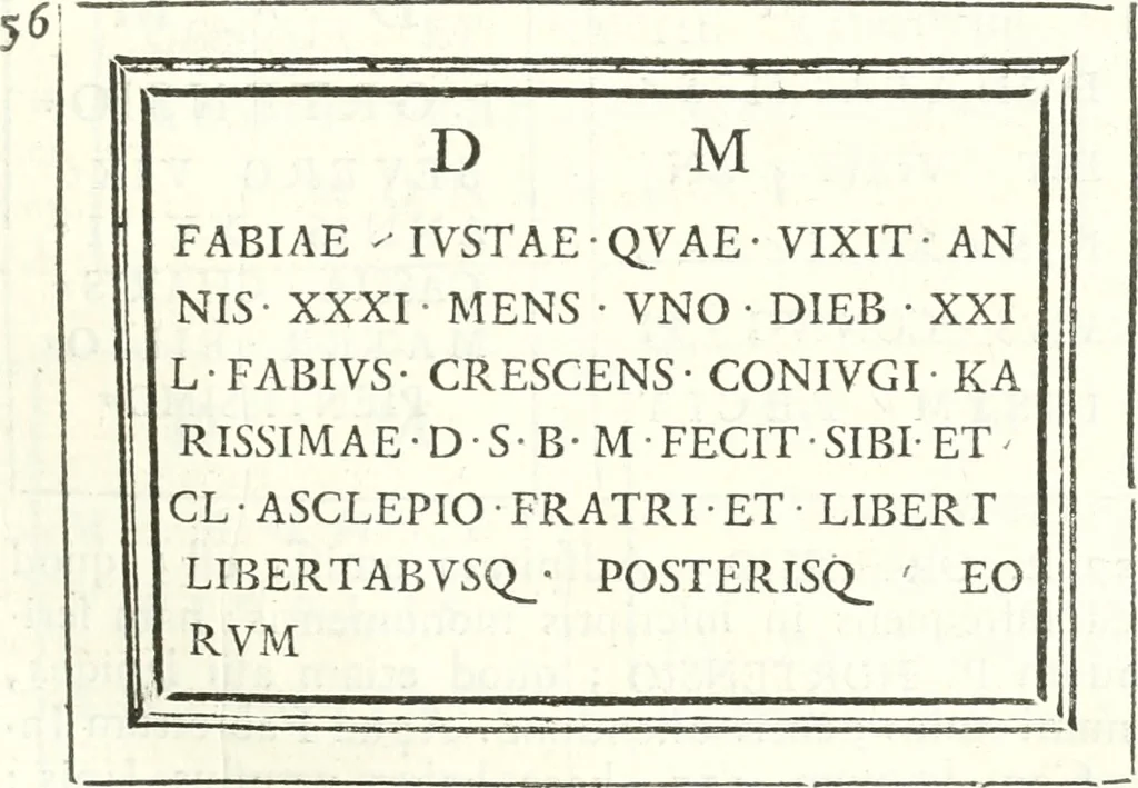 An illustration from Inscriptiones antiqvae in Etrvriae vrbibvs exstantes, 1727, leaf 210