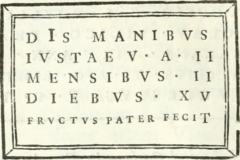 An illustration from Inscriptiones antiqvae in Etrvriae vrbibvs exstantes, 1727, leaf 333