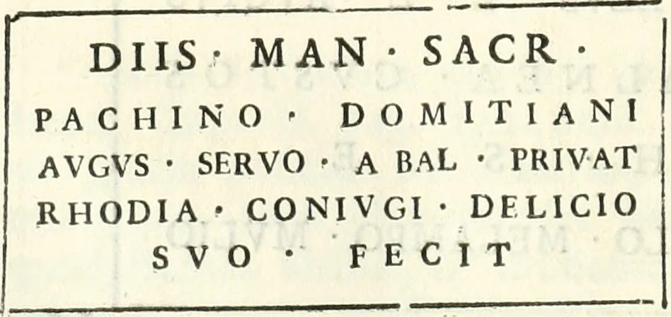 An illustration from Inscriptiones antiqvae in Etrvriae vrbibvs exstantes, 1727, leaf 399