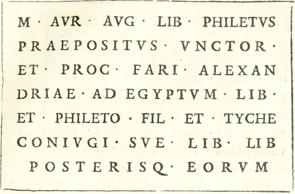 An illustration from Inscriptiones antiqvae in Etrvriae vrbibvs exstantes, 1727, leaf 400