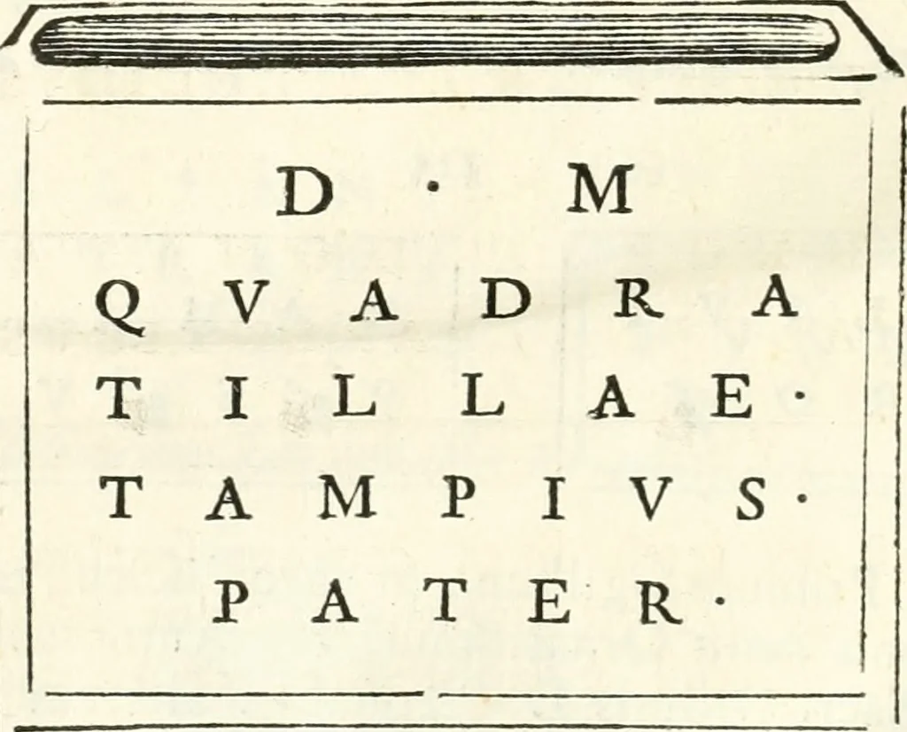 An illustration from Inscriptiones antiqvae in Etrvriae vrbibvs exstantes, 1727, leaf 445