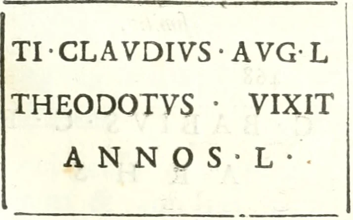 An illustration from Inscriptiones antiqvae in Etrvriae vrbibvs exstantes, 1727, leaf 470