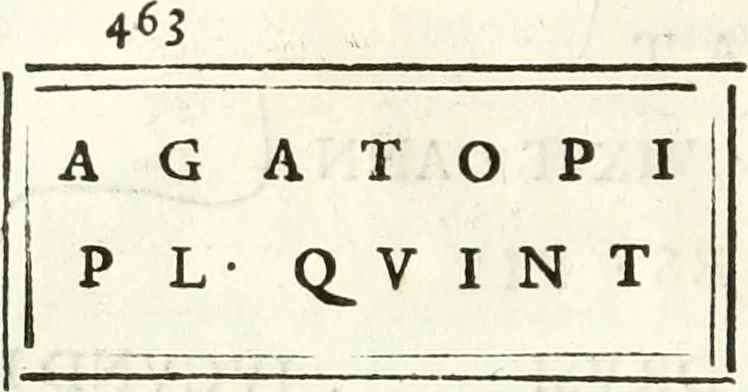 An illustration from Inscriptiones antiqvae in Etrvriae vrbibvs exstantes, 1727, leaf 471
