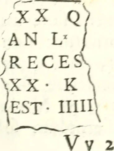 An illustration from Inscriptiones antiqvae in Etrvriae vrbibvs exstantes, 1727, leaf 506