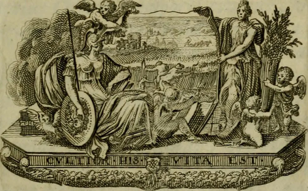 An illustration from Inscriptiones Graecae Palmyrenorum : cum scholiis & annotationibus, 1698, leaf 2