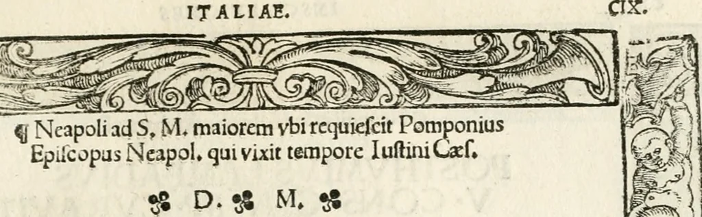 An illustration from Inscriptiones sacrosanctae vetvstatis : non illae qvidem romanae, sed totivs fere orbis svmmo stvdio ac maximis impensis Terra Mariqs conquisitæ feliciter incipiunt, 1534, leaf 150