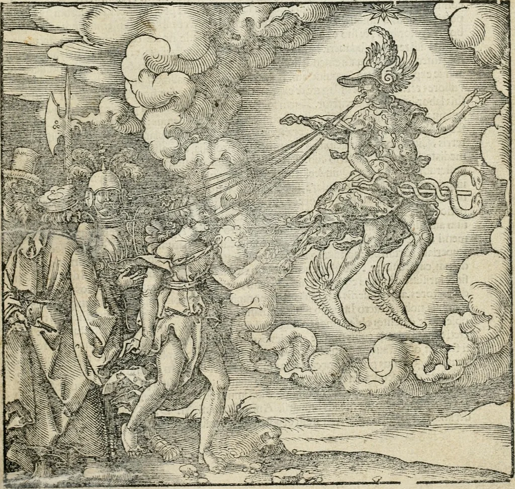 An illustration from Inscriptiones sacrosanctae vetvstatis : non illae qvidem romanae, sed totivs fere orbis svmmo stvdio ac maximis impensis Terra Mariqs conquisitæ feliciter incipiunt, 1534, leaf 2