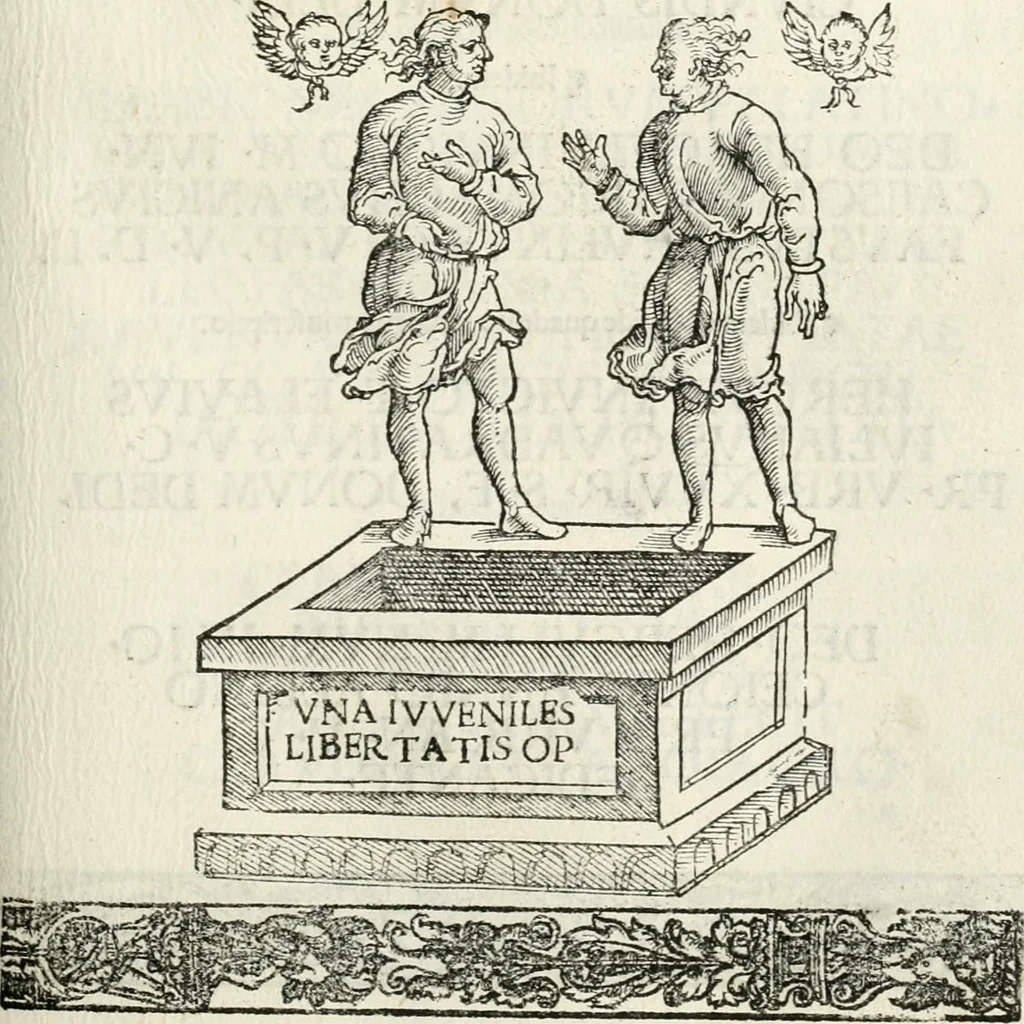 An illustration from Inscriptiones sacrosanctae vetvstatis : non illae qvidem romanae, sed totivs fere orbis svmmo stvdio ac maximis impensis Terra Mariqs conquisitæ feliciter incipiunt, 1534, leaf 256