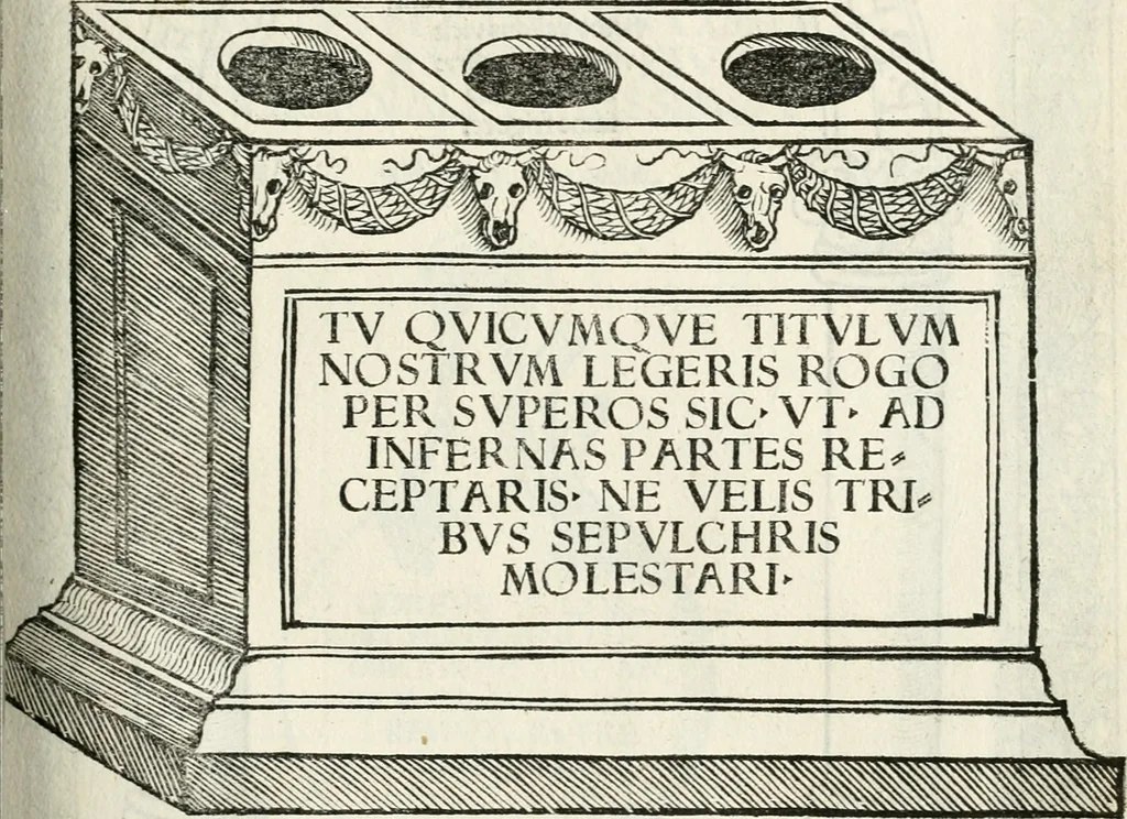 An illustration from Inscriptiones sacrosanctae vetvstatis : non illae qvidem romanae, sed totivs fere orbis svmmo stvdio ac maximis impensis Terra Mariqs conquisitæ feliciter incipiunt, 1534, leaf 262
