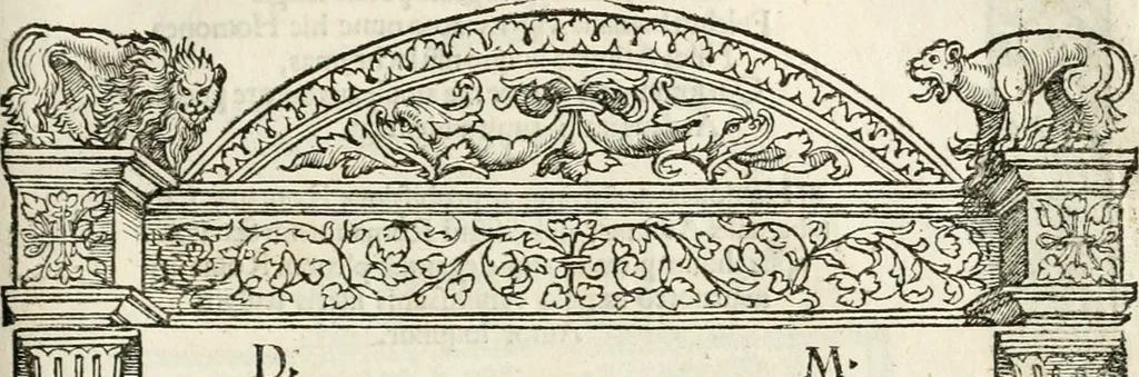 An illustration from Inscriptiones sacrosanctae vetvstatis : non illae qvidem romanae, sed totivs fere orbis svmmo stvdio ac maximis impensis Terra Mariqs conquisitæ feliciter incipiunt, 1534, leaf 274
