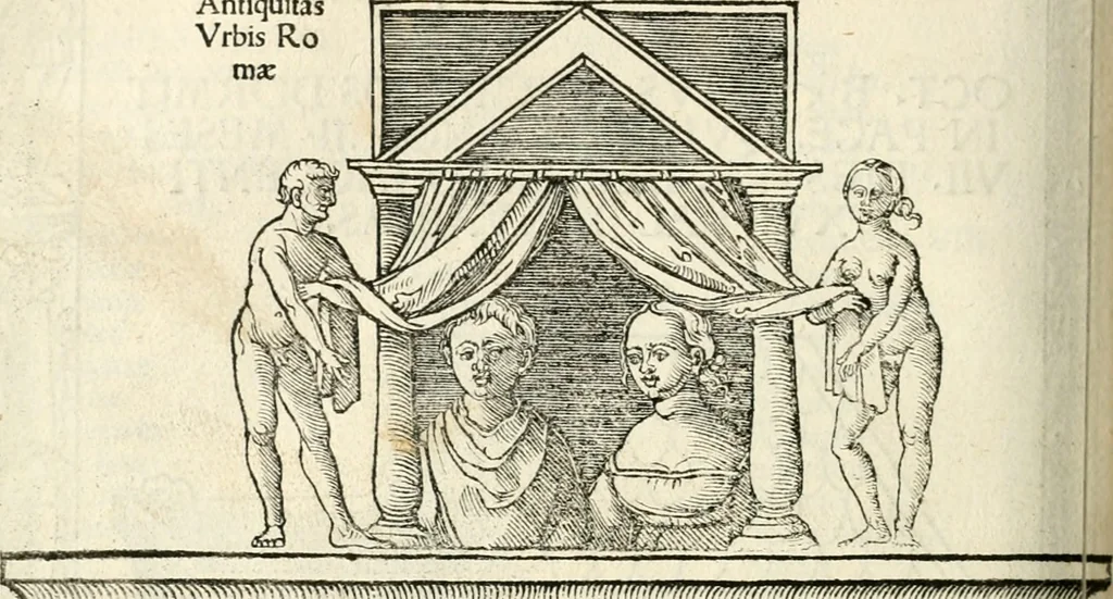 An illustration from Inscriptiones sacrosanctae vetvstatis : non illae qvidem romanae, sed totivs fere orbis svmmo stvdio ac maximis impensis Terra Mariqs conquisitæ feliciter incipiunt, 1534, leaf 309