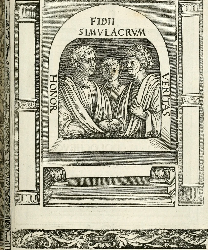 An illustration from Inscriptiones sacrosanctae vetvstatis : non illae qvidem romanae, sed totivs fere orbis svmmo stvdio ac maximis impensis Terra Mariqs conquisitæ feliciter incipiunt, 1534, leaf 312