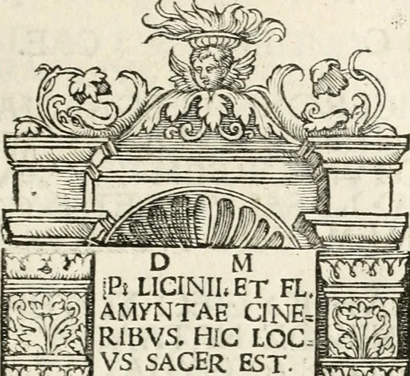 An illustration from Inscriptiones sacrosanctae vetvstatis : non illae qvidem romanae, sed totivs fere orbis svmmo stvdio ac maximis impensis Terra Mariqs conquisitæ feliciter incipiunt, 1534, leaf 316