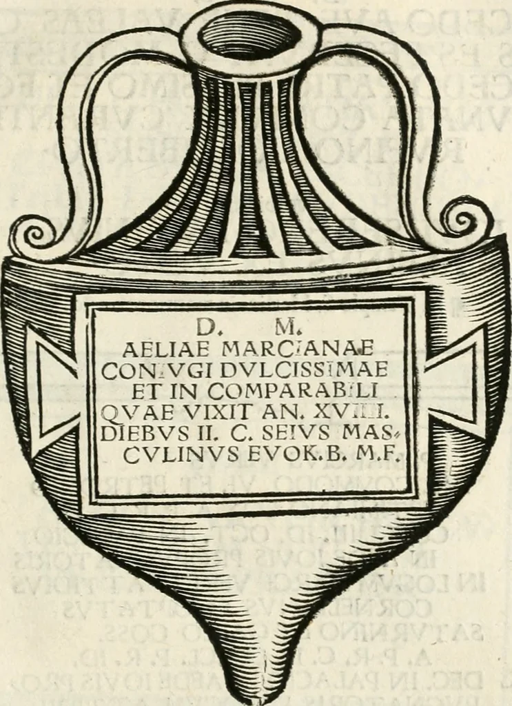 An illustration from Inscriptiones sacrosanctae vetvstatis : non illae qvidem romanae, sed totivs fere orbis svmmo stvdio ac maximis impensis Terra Mariqs conquisitæ feliciter incipiunt, 1534, leaf 360