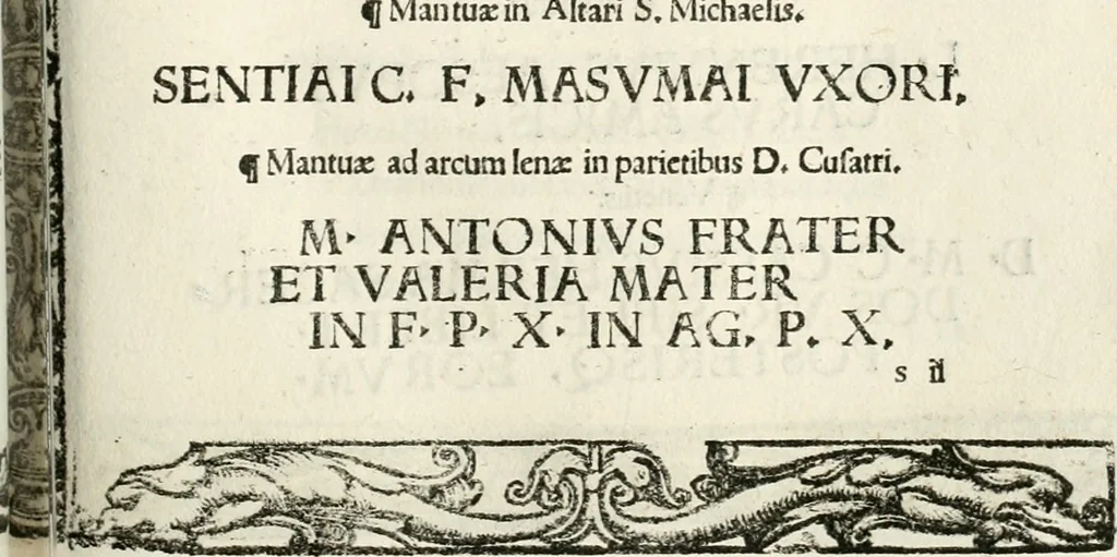 An illustration from Inscriptiones sacrosanctae vetvstatis : non illae qvidem romanae, sed totivs fere orbis svmmo stvdio ac maximis impensis Terra Mariqs conquisitæ feliciter incipiunt, 1534, leaf 364