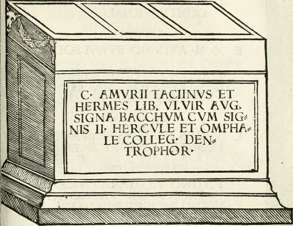 An illustration from Inscriptiones sacrosanctae vetvstatis : non illae qvidem romanae, sed totivs fere orbis svmmo stvdio ac maximis impensis Terra Mariqs conquisitæ feliciter incipiunt, 1534, leaf 372