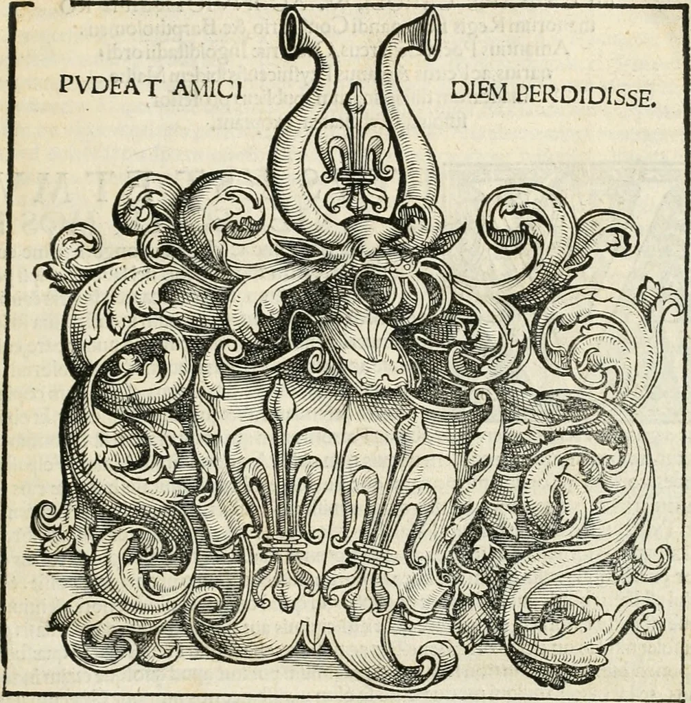An illustration from Inscriptiones sacrosanctae vetvstatis : non illae qvidem romanae, sed totivs fere orbis svmmo stvdio ac maximis impensis Terra Mariqs conquisitæ feliciter incipiunt, 1534, leaf 4