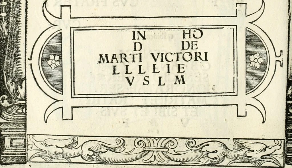 An illustration from Inscriptiones sacrosanctae vetvstatis : non illae qvidem romanae, sed totivs fere orbis svmmo stvdio ac maximis impensis Terra Mariqs conquisitæ feliciter incipiunt, 1534, leaf 455