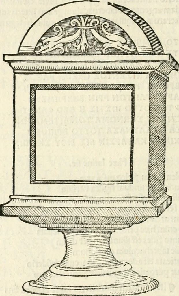 An illustration from Inscriptiones sacrosanctae vetvstatis : non illae qvidem romanae, sed totivs fere orbis svmmo stvdio ac maximis impensis Terra Mariqs conquisitæ feliciter incipiunt, 1534, leaf 491
