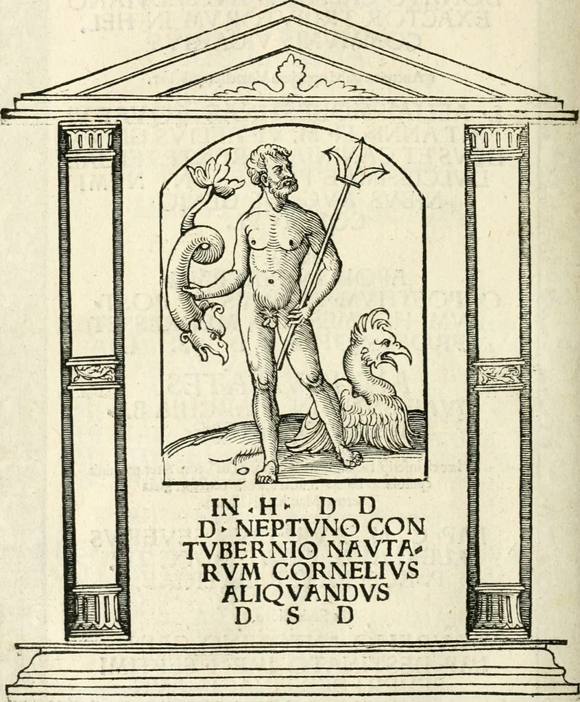 An illustration from Inscriptiones sacrosanctae vetvstatis : non illae qvidem romanae, sed totivs fere orbis svmmo stvdio ac maximis impensis Terra Mariqs conquisitæ feliciter incipiunt, 1534, leaf 497