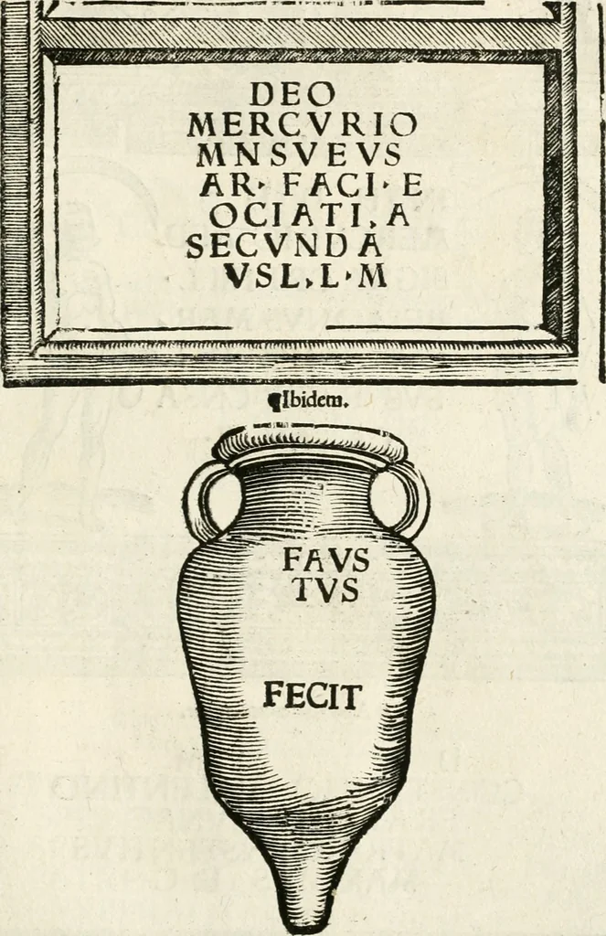 An illustration from Inscriptiones sacrosanctae vetvstatis : non illae qvidem romanae, sed totivs fere orbis svmmo stvdio ac maximis impensis Terra Mariqs conquisitæ feliciter incipiunt, 1534, leaf 504