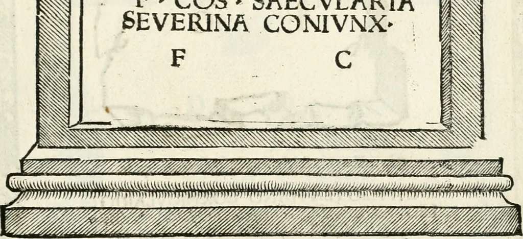 An illustration from Inscriptiones sacrosanctae vetvstatis : non illae qvidem romanae, sed totivs fere orbis svmmo stvdio ac maximis impensis Terra Mariqs conquisitæ feliciter incipiunt, 1534, leaf 508