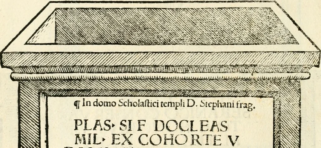 An illustration from Inscriptiones sacrosanctae vetvstatis : non illae qvidem romanae, sed totivs fere orbis svmmo stvdio ac maximis impensis Terra Mariqs conquisitæ feliciter incipiunt, 1534, leaf 519