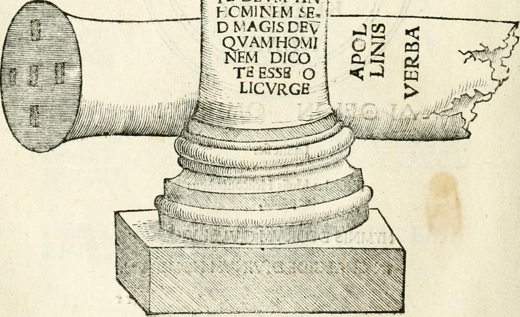 An illustration from Inscriptiones sacrosanctae vetvstatis : non illae qvidem romanae, sed totivs fere orbis svmmo stvdio ac maximis impensis Terra Mariqs conquisitæ feliciter incipiunt, 1534, leaf 539