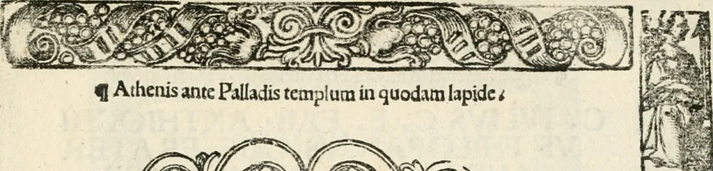 An illustration from Inscriptiones sacrosanctae vetvstatis : non illae qvidem romanae, sed totivs fere orbis svmmo stvdio ac maximis impensis Terra Mariqs conquisitæ feliciter incipiunt, 1534, leaf 540