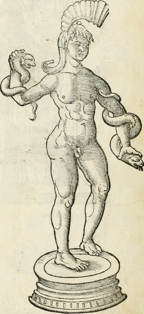 An illustration from Inscriptiones sacrosanctae vetvstatis : non illae qvidem romanae, sed totivs fere orbis svmmo stvdio ac maximis impensis Terra Mariqs conquisitæ feliciter incipiunt, 1534, leaf 554