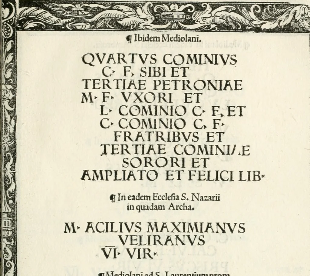 An illustration from Inscriptiones sacrosanctae vetvstatis : non illae qvidem romanae, sed totivs fere orbis svmmo stvdio ac maximis impensis Terra Mariqs conquisitæ feliciter incipiunt, 1534, leaf 70
